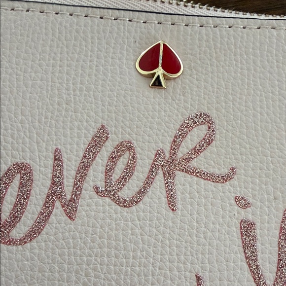 Kate Spade Blush Pink Wristlet with Playful Script - Picture 2 of 4